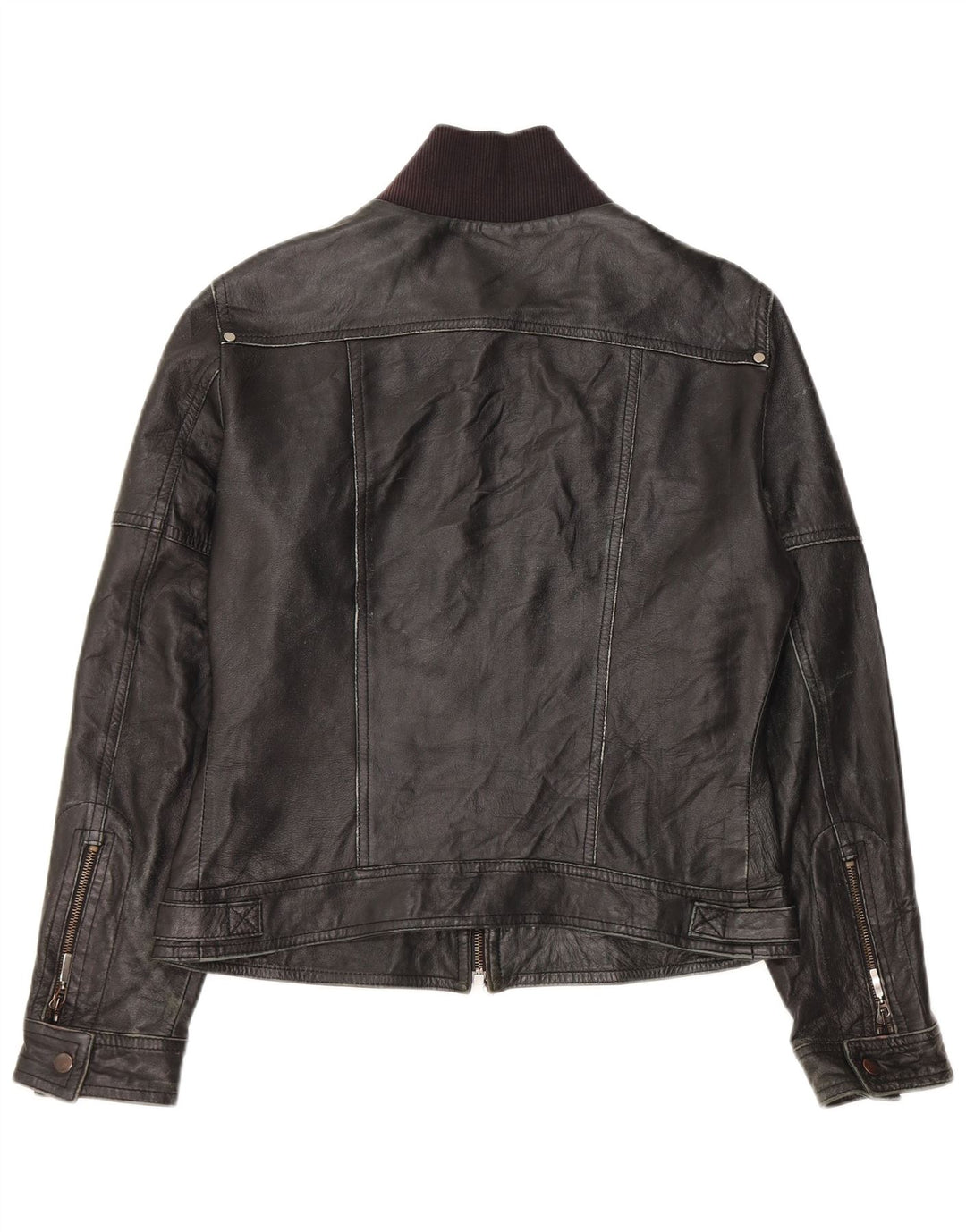 MOTIVI ženska kožna jakna UK 14 srednje crna