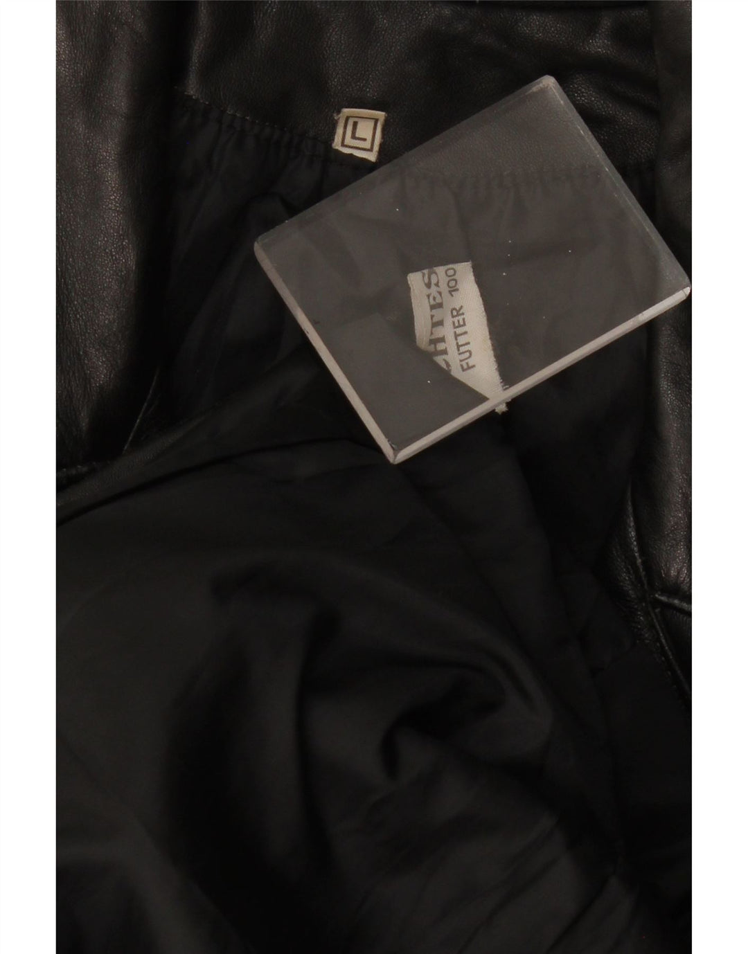 VINTAGE ženski kožni kaput UK 14 Veliki crni kožni