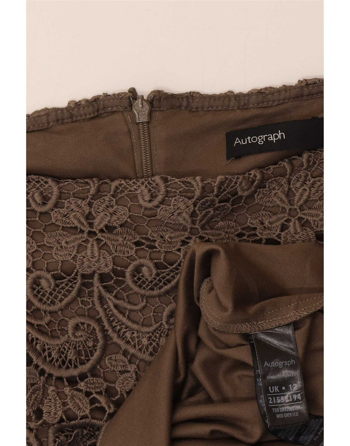 Marks & Spencer ženska ravna suknja Autograph UK 12 srednje W30 kaki