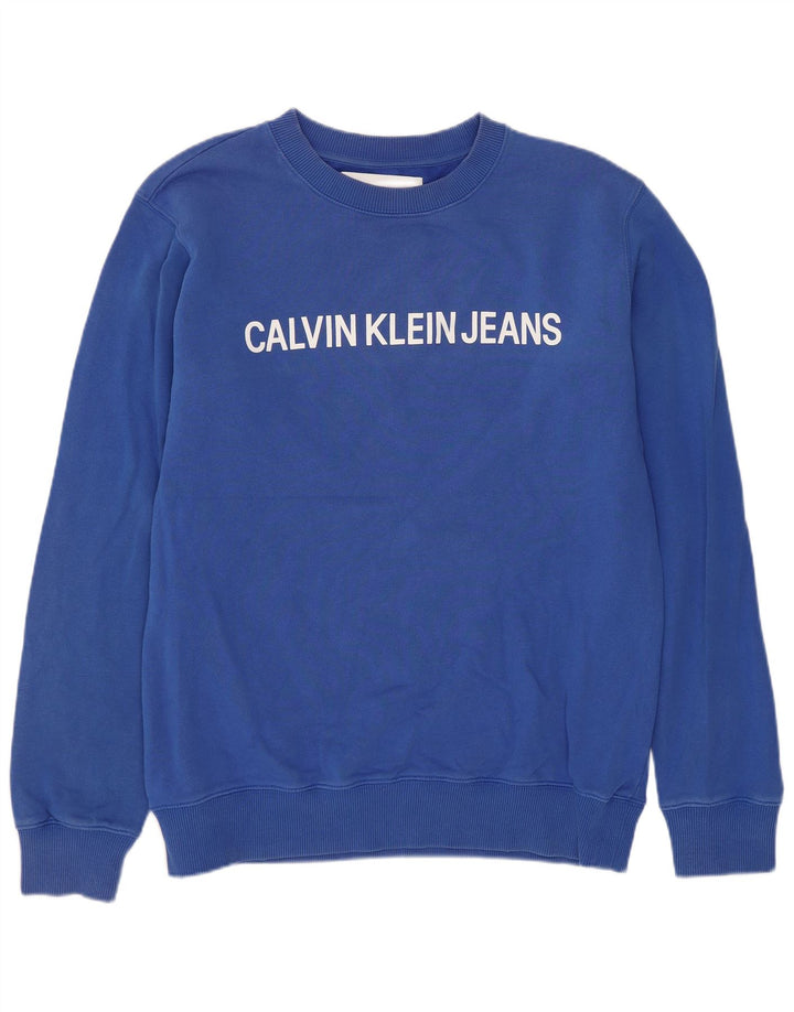 Calvin Klein Jeans muška trenirka s grafičkim motivima Srednje plavi pamuk