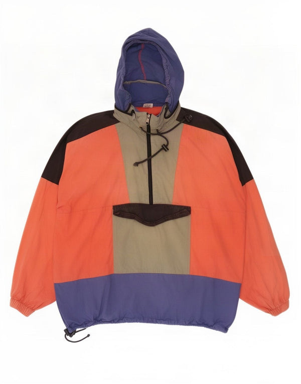 Vintage muška grafička anorak jakna UK 41/42 Veliki raznobojni blok u boji