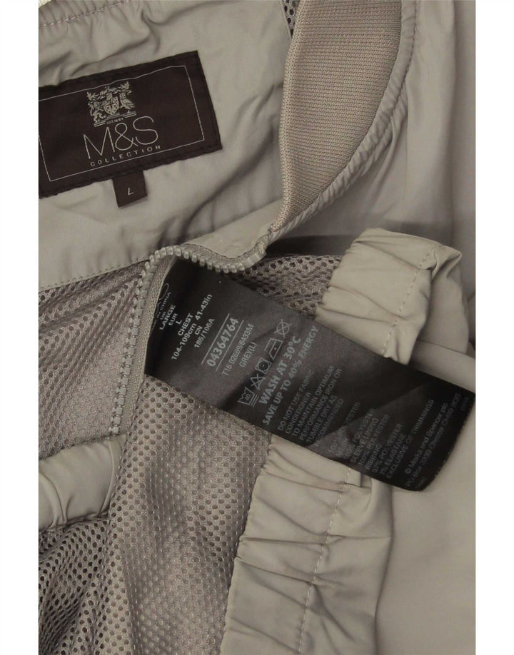Marks & Spencer muška bomber jakna UK 40 veliki sivi poliester