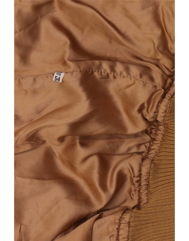 Vintage muška bomber jakna od brušene kože IT 54 2XL smeđa retro