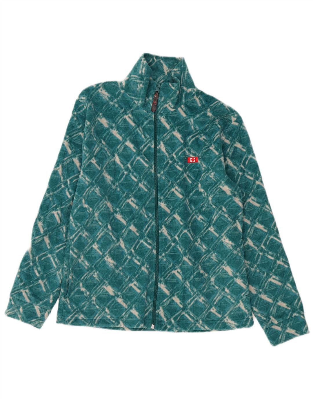 KANADA LOGAN Ženska flis jakna UK 14 Srednje zeleni karirani poliester