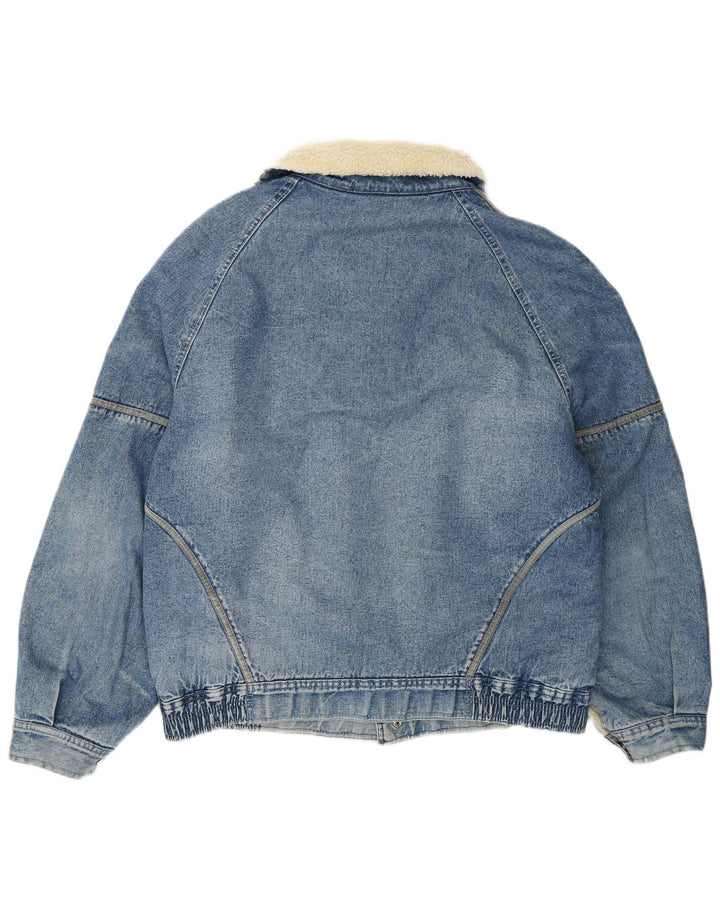 VINTAGE muška traper šerpa jakna UK 42 XL plava