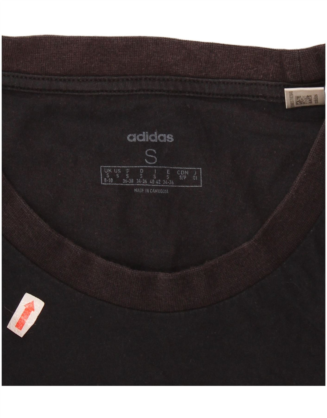 ADIDAS Ženska majica kratkih rukava s grafičkim motivima UK 8/10 Mali crni pamuk