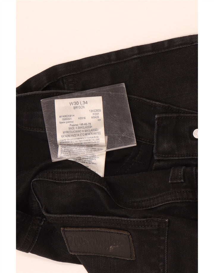 Wrangler muške Bryson uske traperice W30 L28 crni pamuk