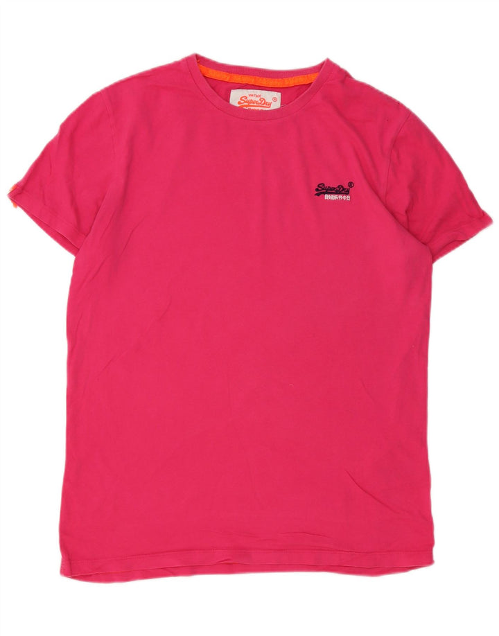 Superdry ženska majica kratkih rukava, veliki ružičasti pamuk