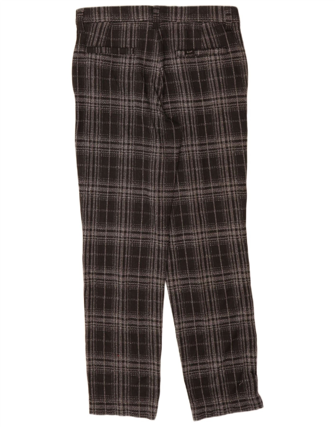 Lee ženske chino hlače US 10 Large W30 L30 crni karirani poliester