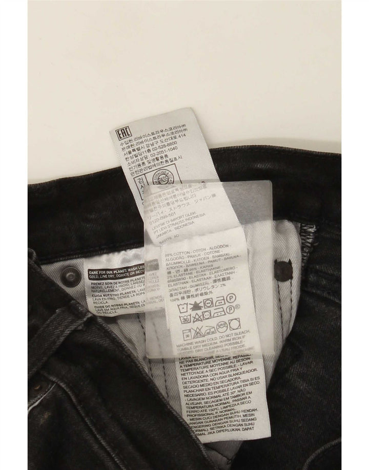 Levi's muške uske traperice W32 L30 crni pamuk