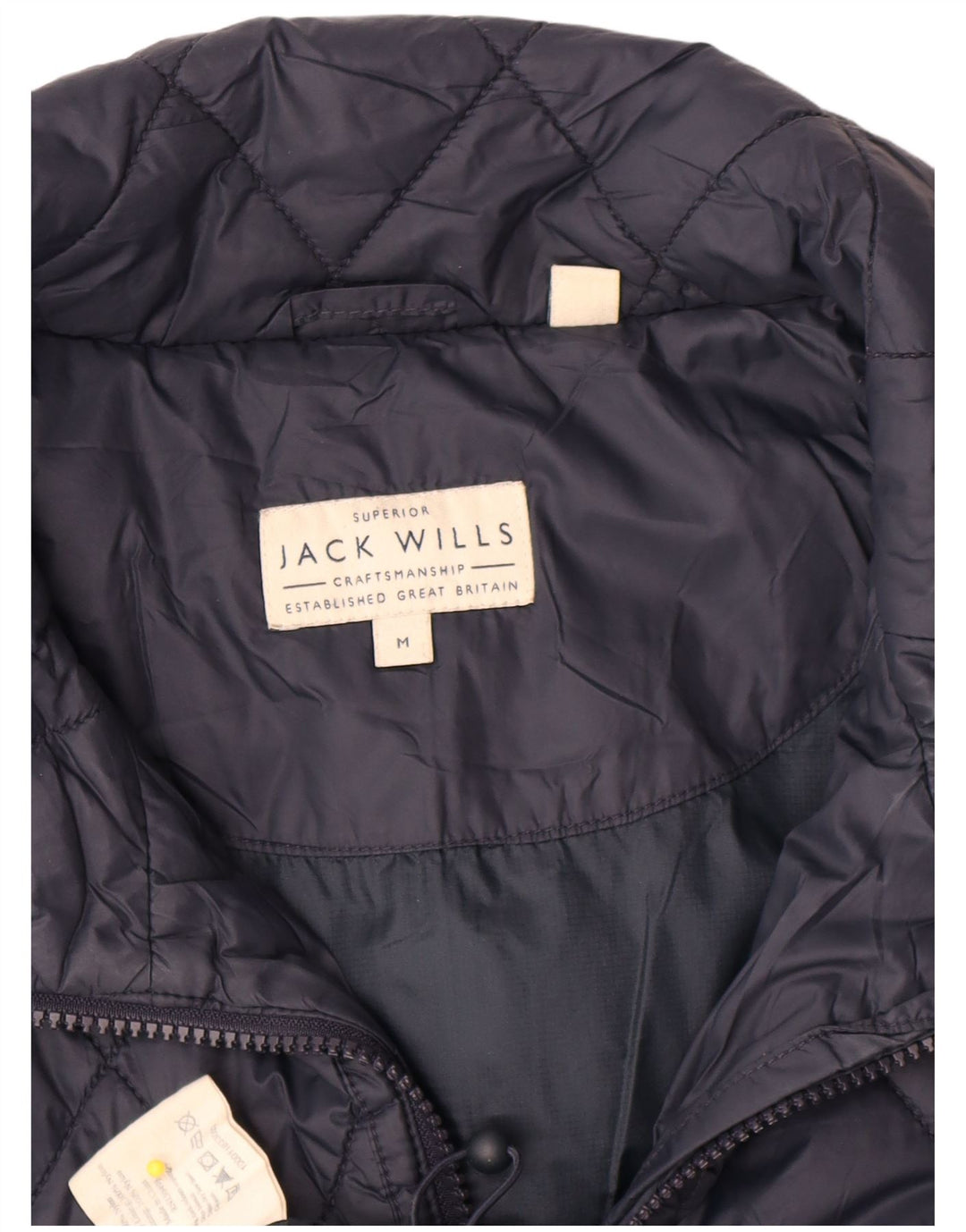 Jack Wills muška prošivena jakna UK 38 srednje tamnoplavi najlon