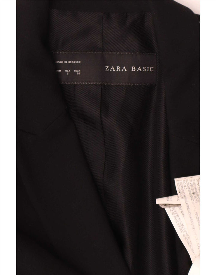 Zara ženski sako sa 1 gumbom UK 10 mali crni poliester