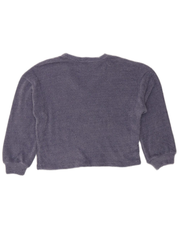 Marks & Spencer ženski kratki džemper s V-izrezom UK 10 Mali ljubičasti