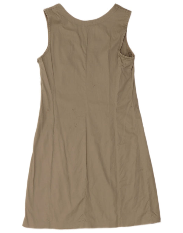 Benetton Womens Sleeveless Sheath Dress UK 12 Medium Khaki
