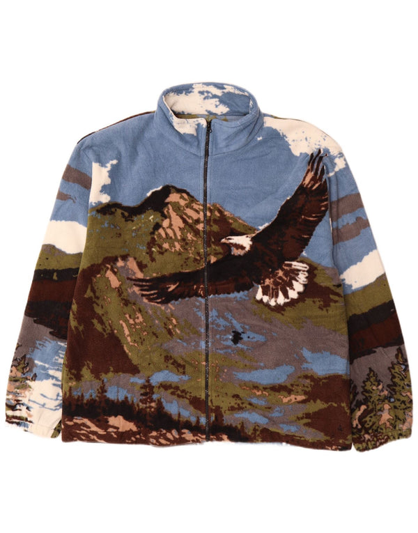 Atlas For Men Mens Eagles Graphic Fleece Jakna UK 44 2XL Višebojna