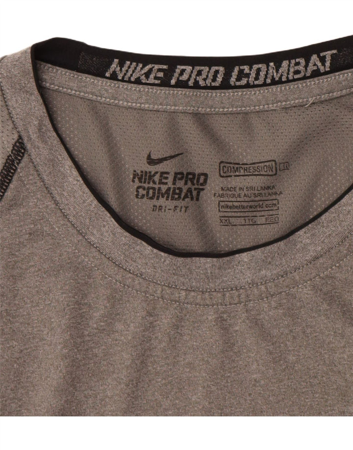 NIKE Muški kompresijski prsluk 2XL sivi poliester u boji