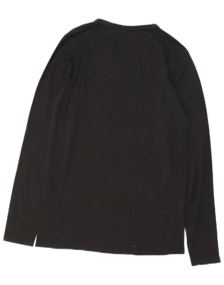 Jack & Jones muška majica dugih rukava srednje crne pamučne boje