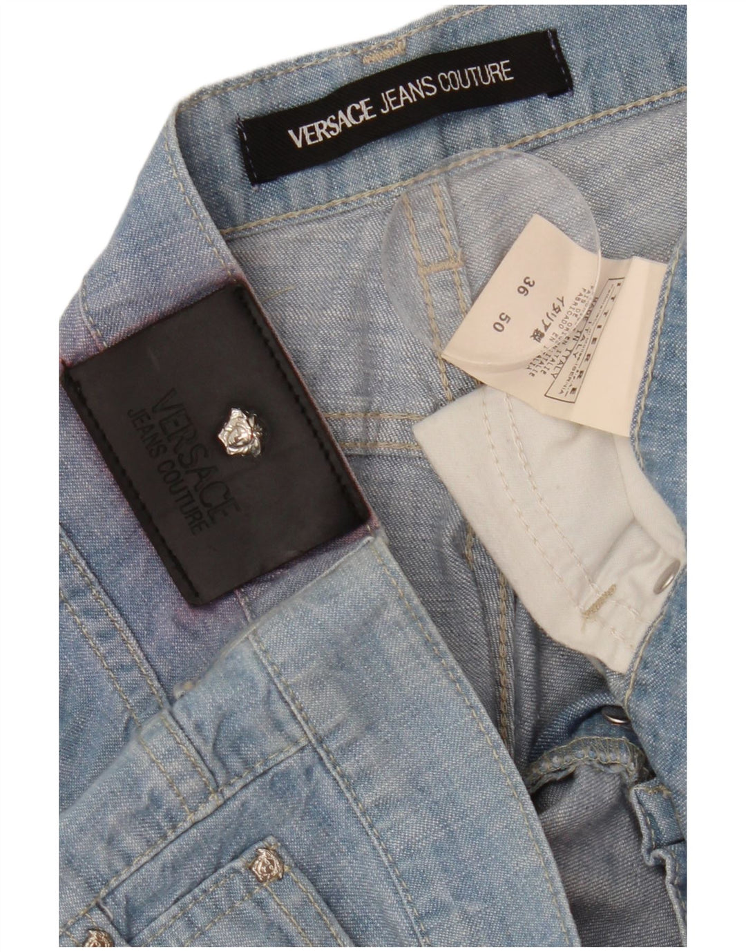 Versace muške ravne traperice IT 50 Large W36 L37 plavi pamuk