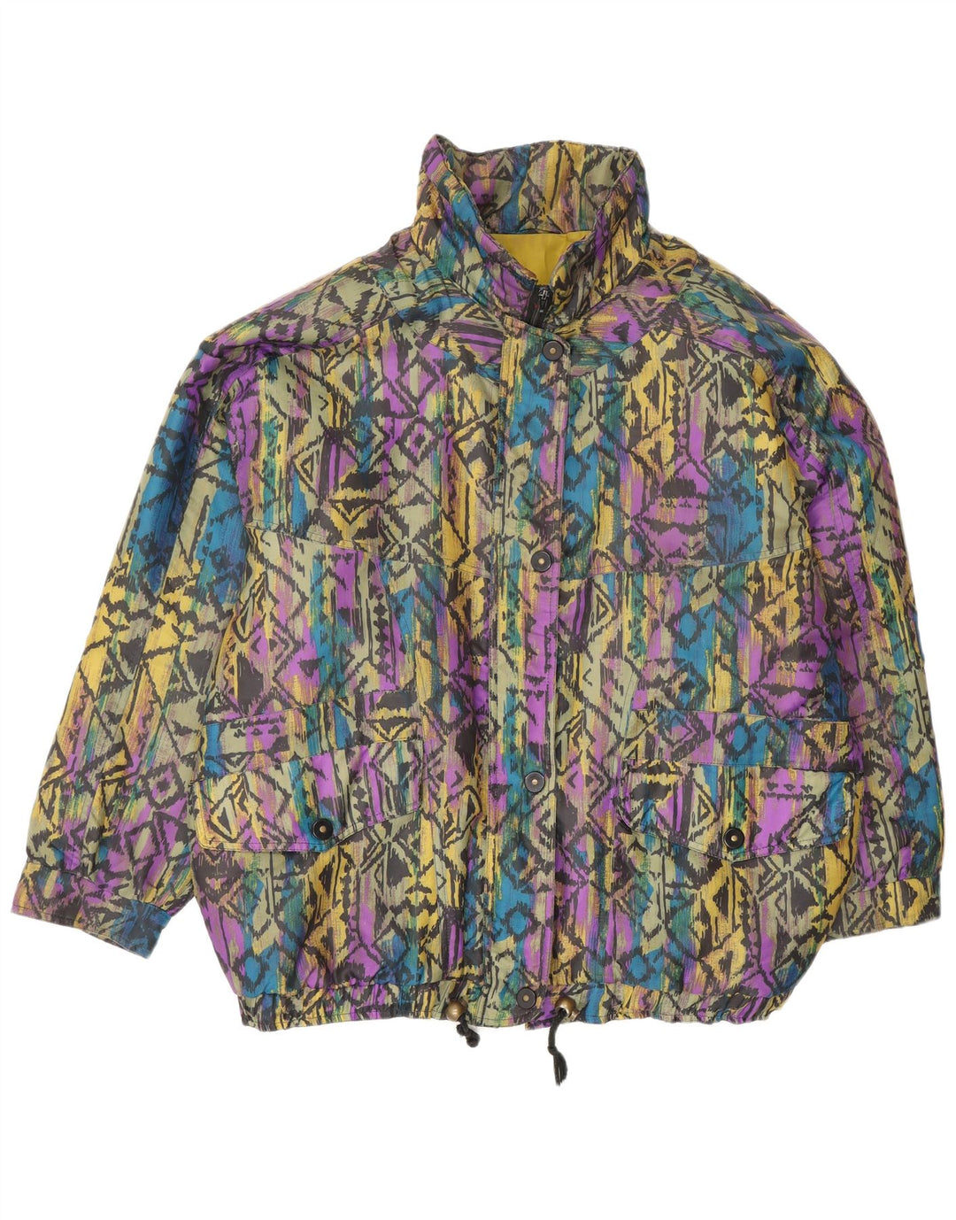 Vintage ženska jakna vjetrovka EU 40 srednje raznobojne geometrije