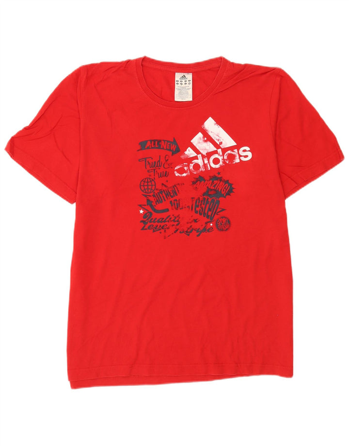 Adidas muška majica kratkih rukava srednje veličine, crveni pamuk