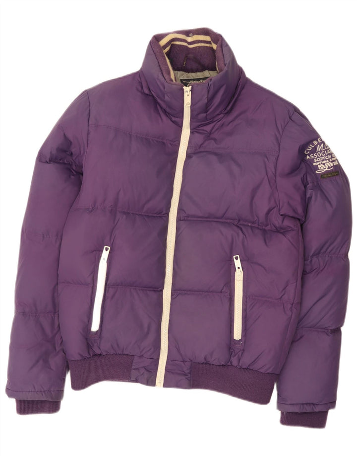 Scotch & Soda Ženska podstavljena jakna UK 14 Srednje ljubičasti najlon