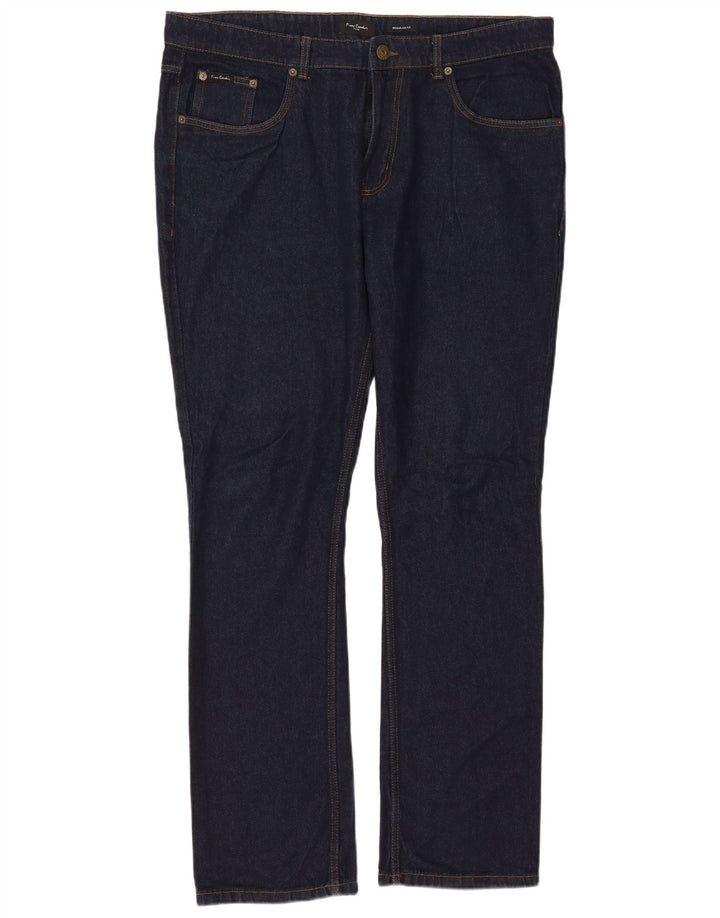 PIERRE CARDIN Muške ravne traperice Paris regularnog kroja W40 L33 tamnoplave