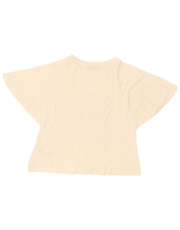 Trussardi Jeans Ženska prevelika majica kratkih rukava UK 6 XS Off White