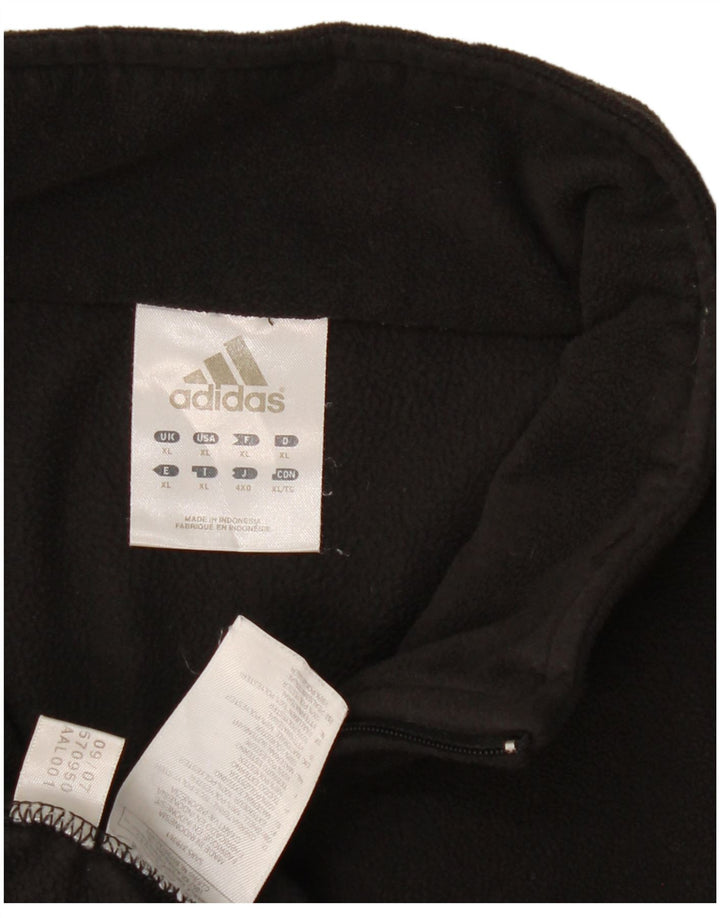 Adidas muški džemper od flisa s patentnim izrezom XL crni poliester