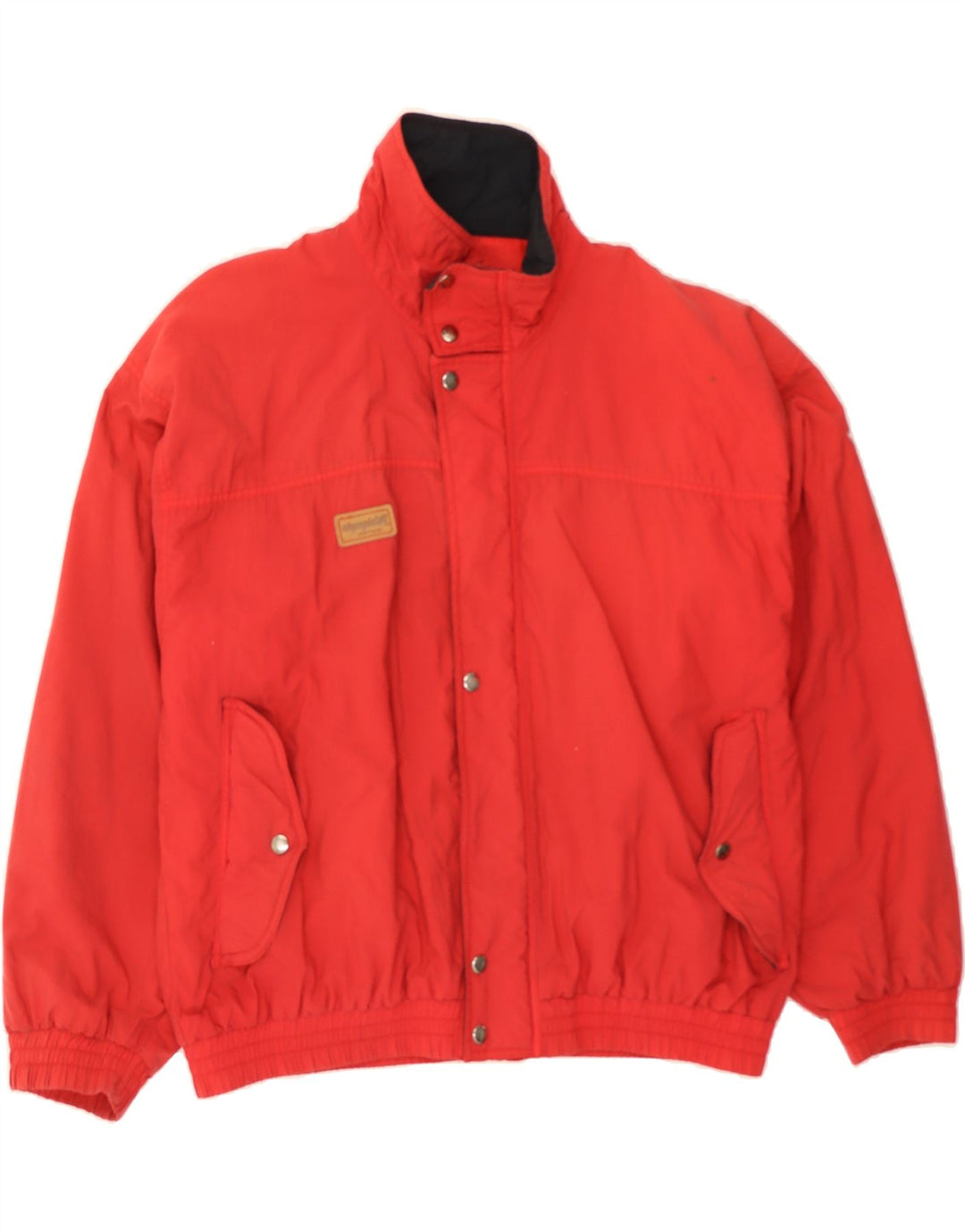 OLYMPIA Mens Bomber Jacket UK 42 XL Red Polyester Vintage Olympia and Second-Hand Olympia from Messina Hembry 
