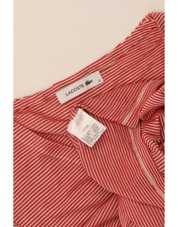 Lacoste ženska majica kratkih rukava IT 42 veliki crveni pamuk
