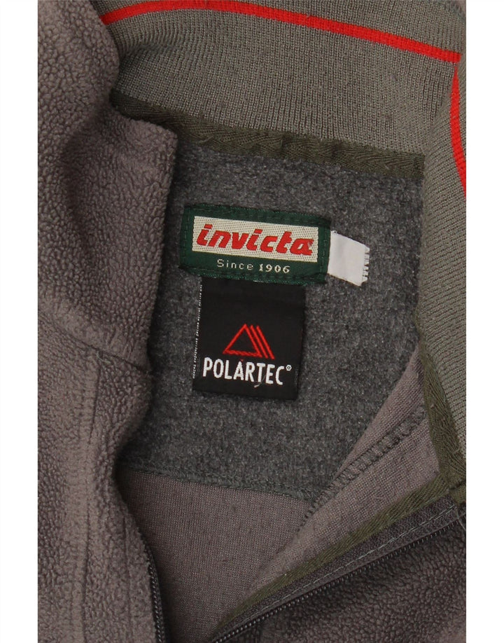Invicta Muški džemper od flisa Polartec s patentnim izrezom, veliki, sivi
