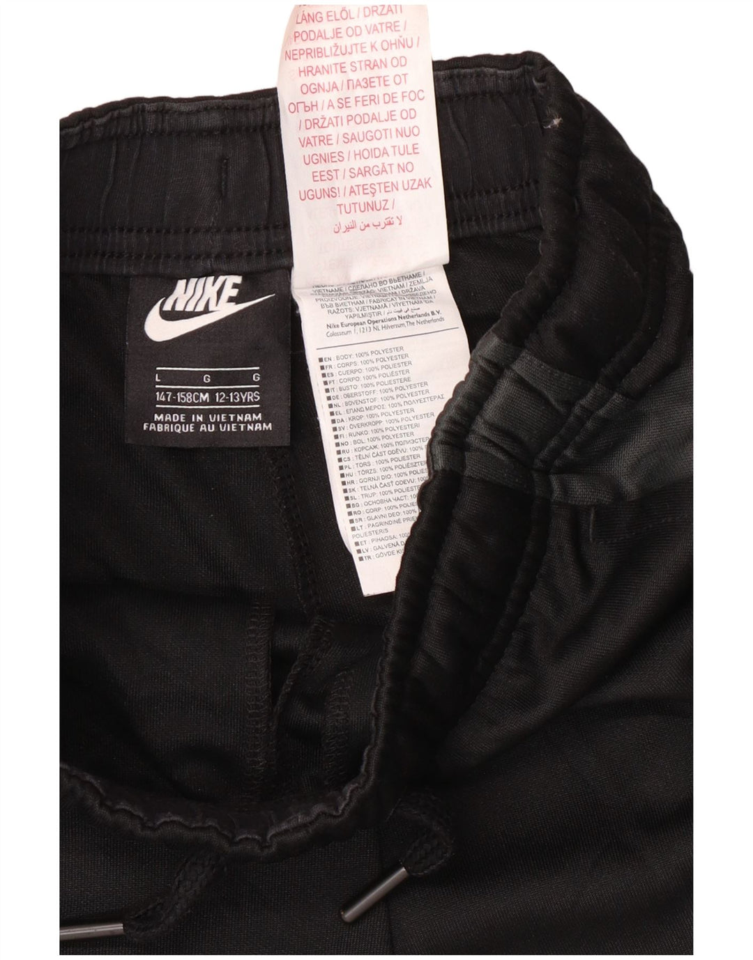 Nike Boys Trenirka Hlače Joggers 12-13 Years Large Black Colourblock