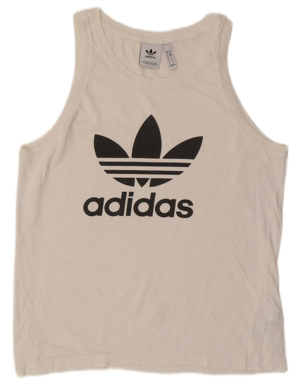 Adidas muški grafički prsluk Srednji bijeli pamuk
