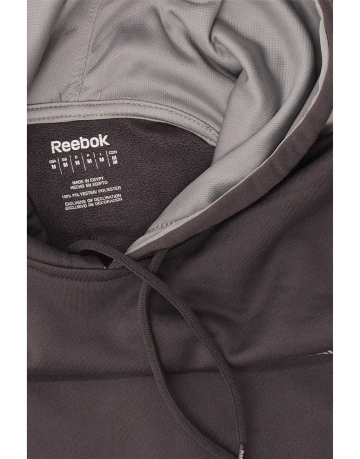 Reebok muška majica s kapuljačom srednje sivi poliester