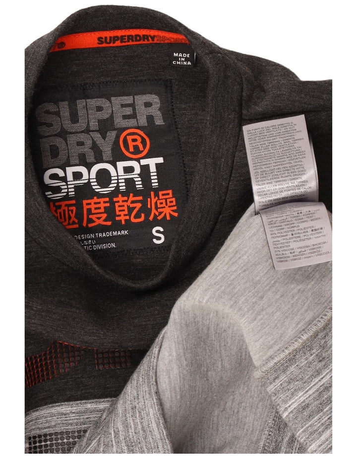 Superdry muški džemper s grafičkim motivima, mali sivi prugasti poliester