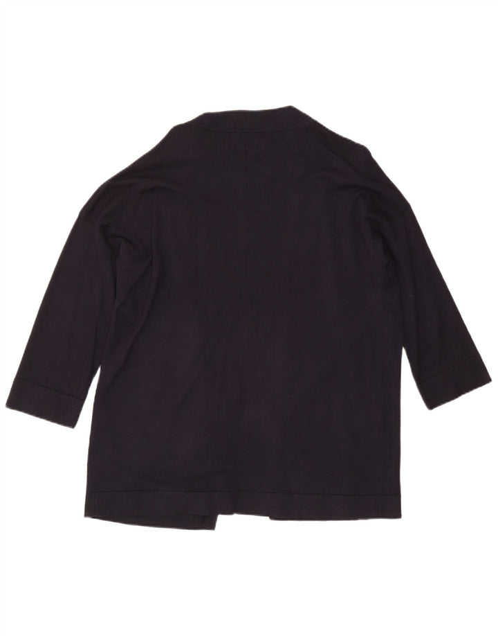 Zara ženski otvoreni kardigan pulover s 3/4 rukava UK 16 Veliki tamnoplavi