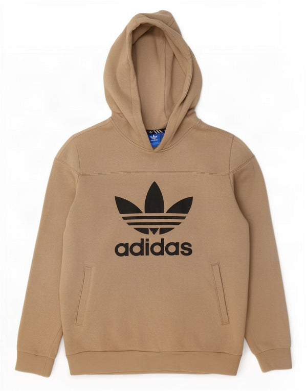 Adidas majica s kapuljačom za dječake, 15-16 godina, bež pamuk
