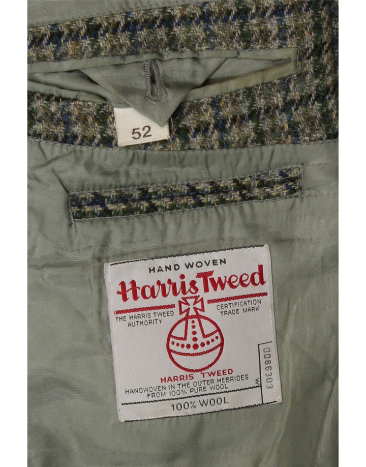 Harris Tweed muški sako sa 2 gumba IT 52 XL Zelena vunena hrskava zuba