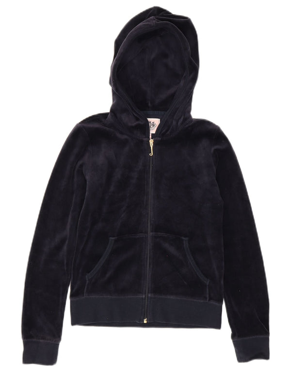 Juicy Couture pulover s kapuljačom s patentnim zatvaračem za djevojčice, veliki tamnoplavi 8-9 godina