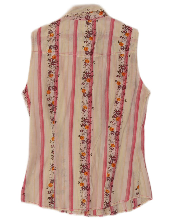 Think Pink Ženska košulja bez rukava UK 12 Medium White Floral