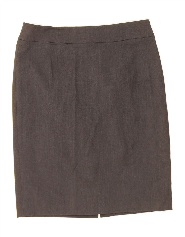 CALVIN KLEIN Womens Pencil Skirt US 10 Large W32  Grey Polyester Vintage Calvin Klein and Second-Hand Calvin Klein from Messina Hembry 