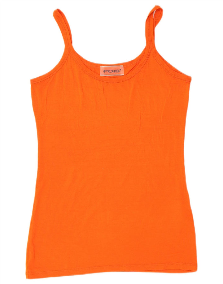 Vintage ženski Cami Top UK 14 velika narančasta viskoza