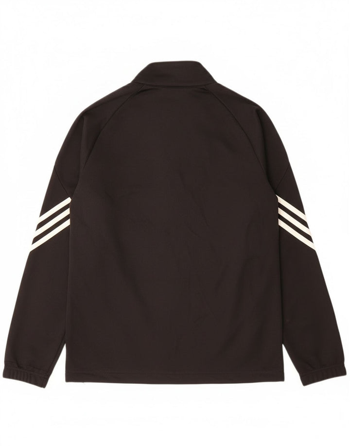 Gornja jakna od trenirke Adidas Climalite 13-14 godina, crni poliester