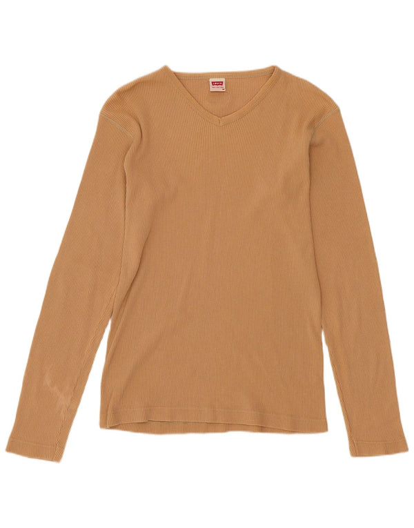 Levi's ženska majica dugih rukava UK 12 srednje bež pamuk