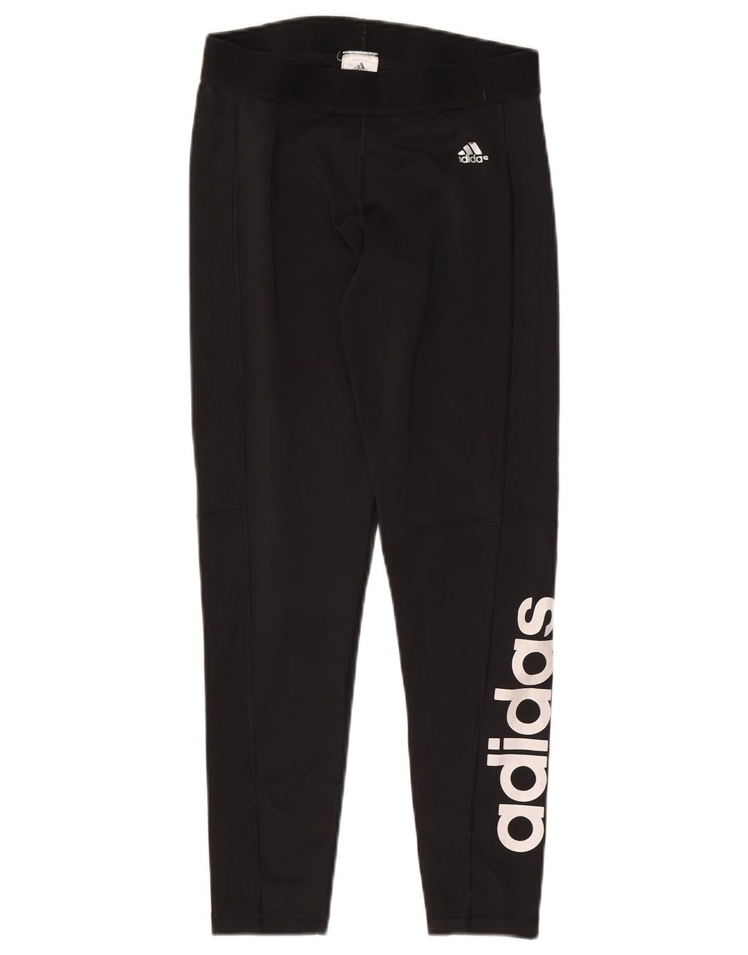 Adidas ženske grafičke tajice UK 12/14 Srednje crni poliester