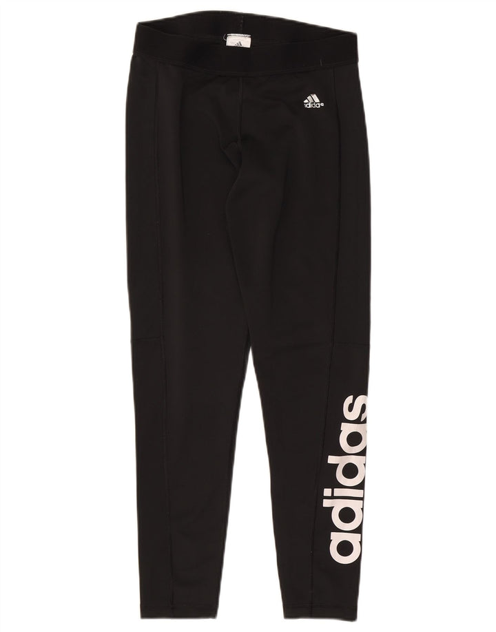Adidas ženske grafičke tajice UK 12/14 Srednje crni poliester