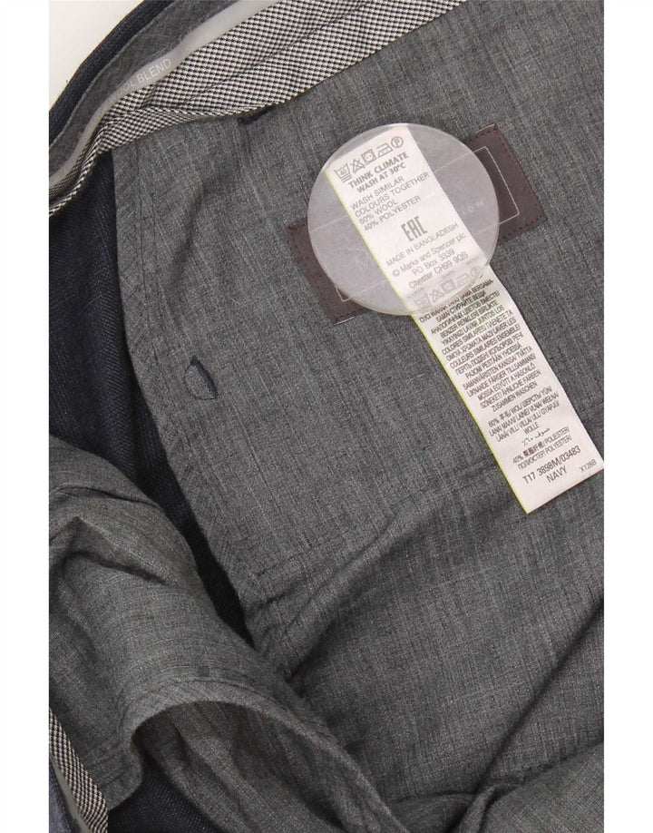 Marks & Spencer muške hlače kroja W42 L31 tamnoplavi karirani