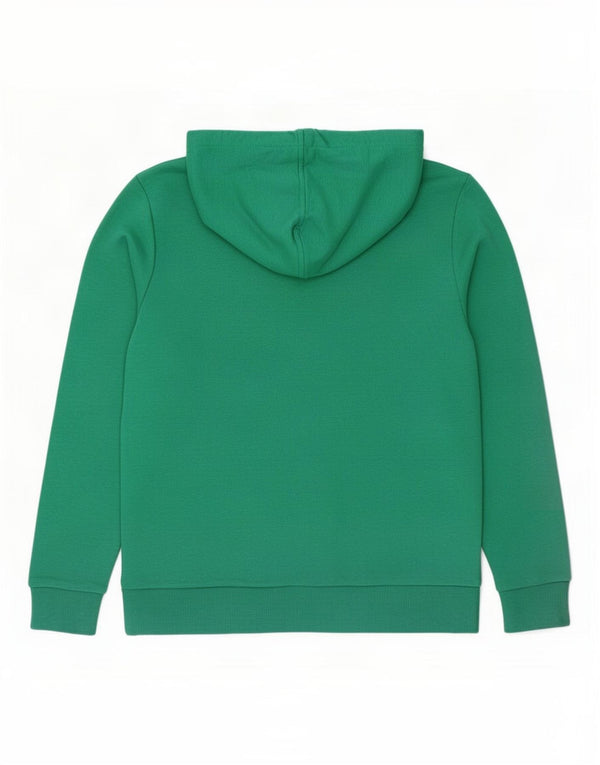 Marks & Spencer Womens Hoodie Jumper UK 12 Medium Green Cotton