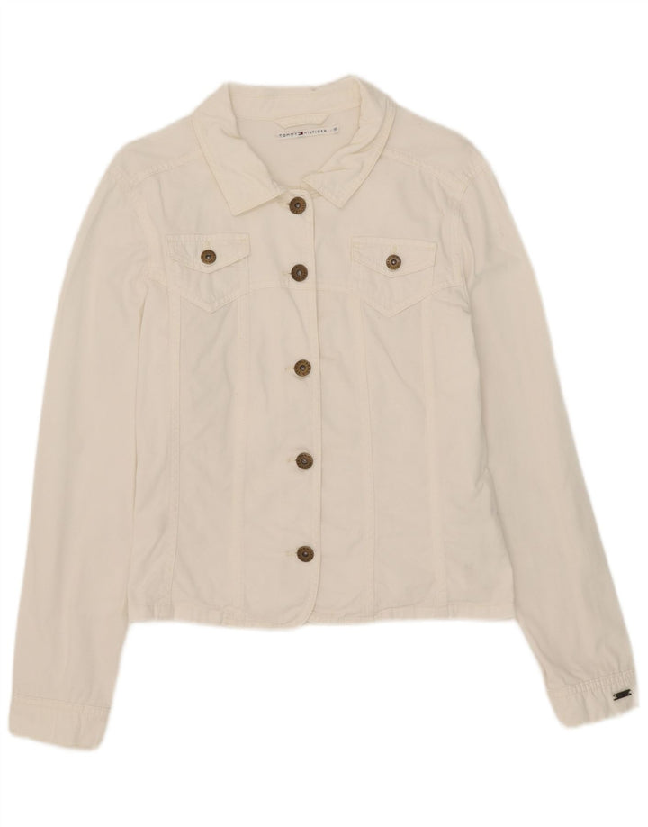 Tommy Hilfiger ženska bomber jakna UK 10 veliki bijeli pamuk