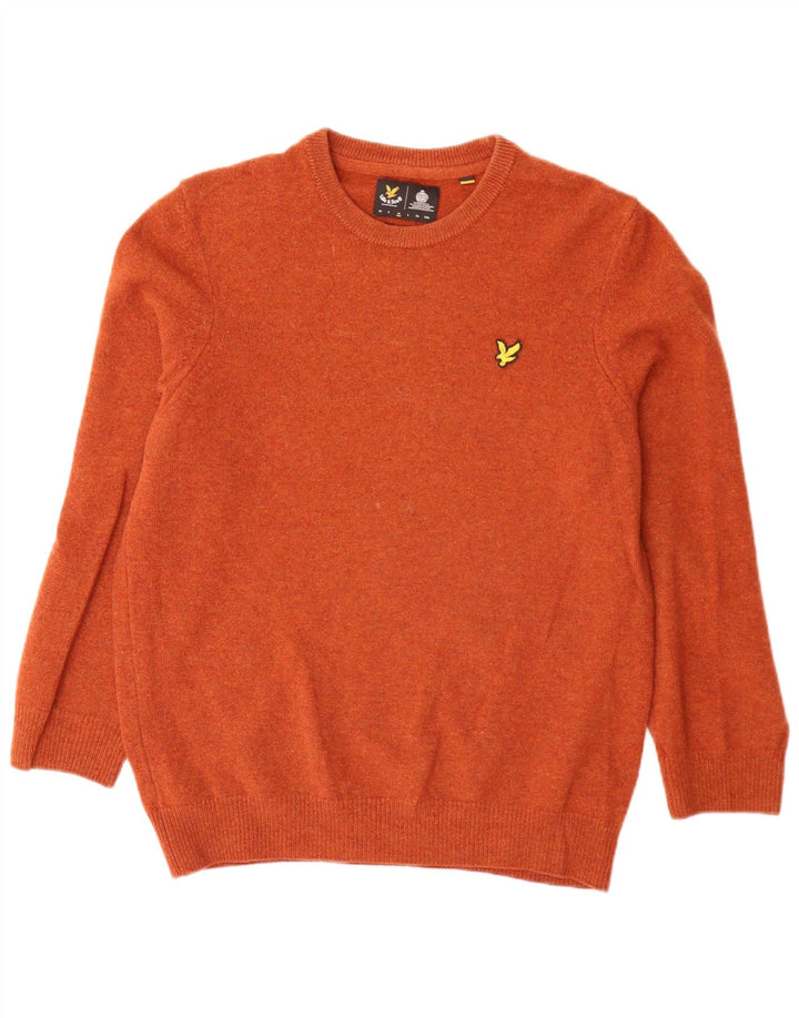Lyle & Scott muški džemper s okruglim izrezom srednje narančaste boje